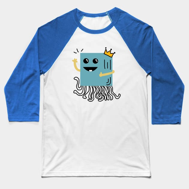 Happy King Box Squids Baseball T-Shirt by merdeqa